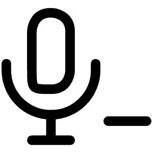 Microphone Minus Icon from Iconoir Regular Set