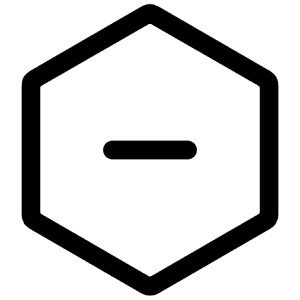 Minus Hexagon Icon from Iconoir Regular Set
