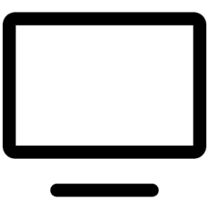 Modern Tv Icon from Iconoir Regular Set