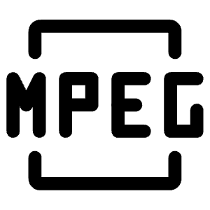 Mpeg Format Icon from Iconoir Regular Set