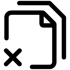 Multiple Pages Xmark Icon from Iconoir Regular Set