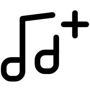 Music Double Note Plus Icon from Iconoir Regular Set