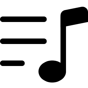 Music Note List Icon from Bootstrap Set