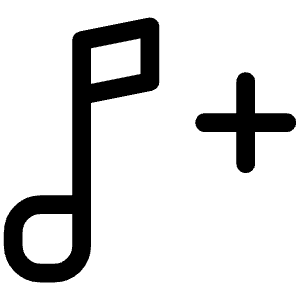 Music Note Plus Icon from Iconoir Regular Set