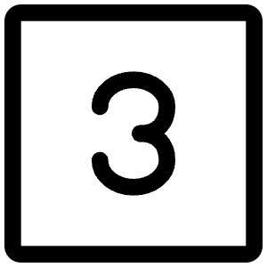 Number 3 Square Icon from Iconoir Regular Set