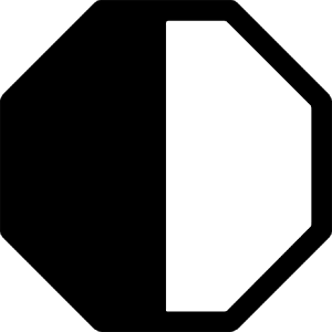 Octagon Half Icon from Bootstrap Set