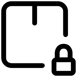 Package Lock Icon from Iconoir Regular Set