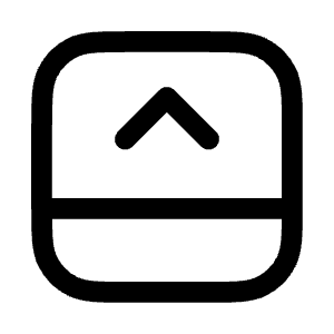 Panel Bottom Open Icon from Mynaui Line Set
