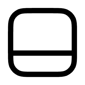 Panel Bottom Icon from Mynaui Line Set