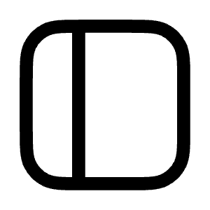 Panel Left Icon from Mynaui Line Set