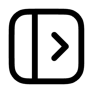 Panel Left Open Icon from Mynaui Line Set