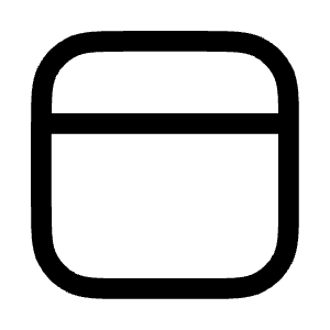 Panel Top Icon from Mynaui Line Set