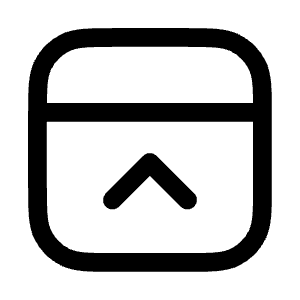 Panel Top Close Icon from Mynaui Line Set