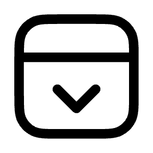 Panel Top Open Icon from Mynaui Line Set