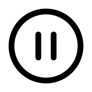 Pause Circle Icon from Mynaui Line Set