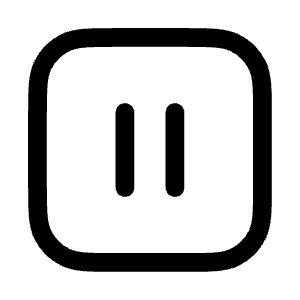 Pause Square Icon from Mynaui Line Set