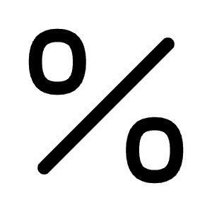 Percentage Icon from Mynaui Line Set