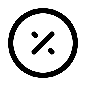 Percentage Circle Icon from Mynaui Line Set