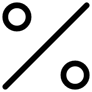 Percentage Icon from Iconoir Regular Set