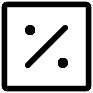 Percentage Square Icon from Iconoir Regular Set