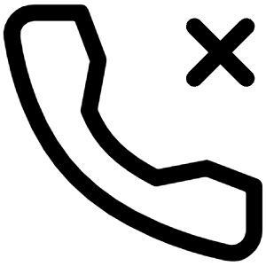 Phone Xmark Icon from Iconoir Regular Set