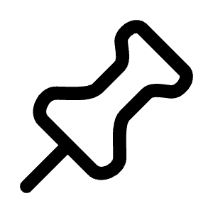 Pin Icon from Mynaui Line Set