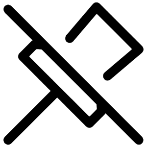 Pin Slash Icon from Iconoir Regular Set
