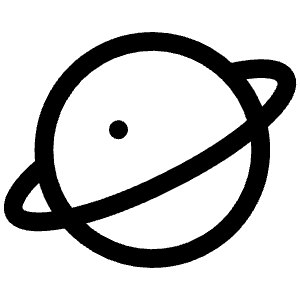 Planet Sat Icon from Iconoir Regular Set