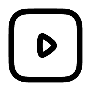 Play Square Icon from Mynaui Line Set