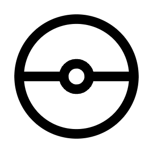 Pokeball Icon from Mynaui Line Set