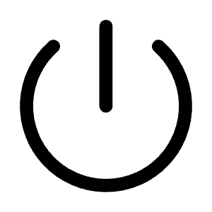 Power Icon from Mynaui Line Set
