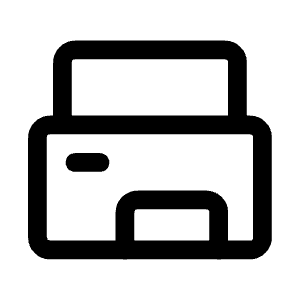Printer Icon from Mynaui Line Set