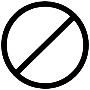 Prohibition Icon from Iconoir Regular Set