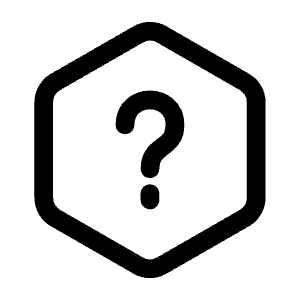 Question Hexagon Icon from Mynaui Line Set