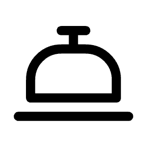 Reception Bell Icon from Mynaui Line Set