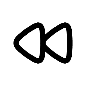 Rewind Icon from Mynaui Line Set
