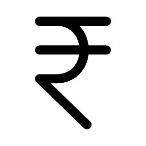Rupee Icon from Mynaui Line Set