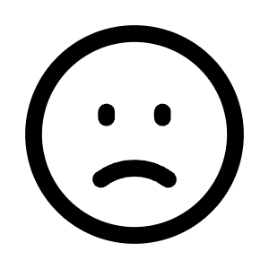 Sad Circle Icon from Mynaui Line Set