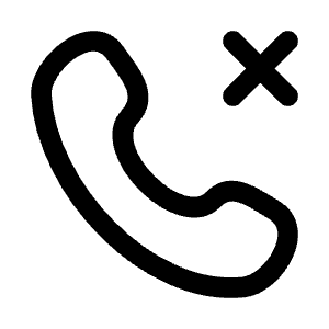 Telephone Missed Icon from Mynaui Line Set
