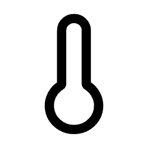 Thermometer Icon from Mynaui Line Set
