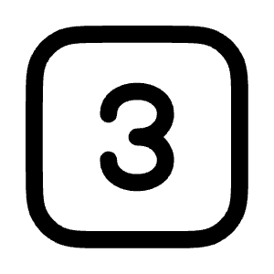 Three Square Icon from Mynaui Line Set