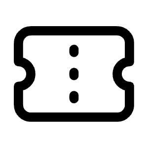 Ticket Icon from Mynaui Line Set