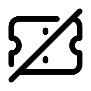Ticket Slash Icon from Mynaui Line Set