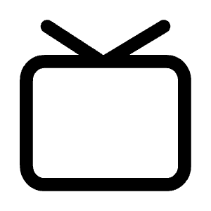 Tv Icon from Mynaui Line Set