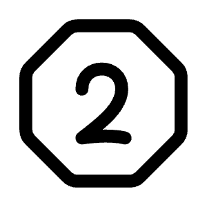 Two Octagon Icon from Mynaui Line Set