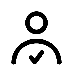 User Check Icon from Mynaui Line Set