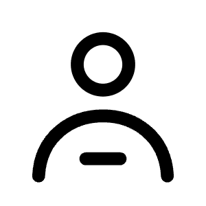 User Minus Icon from Mynaui Line Set