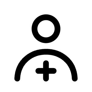 User Plus Icon from Mynaui Line Set
