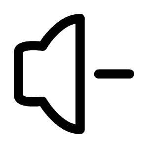 Volume Minus Icon from Mynaui Line Set