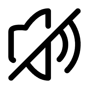 Volume Slash Icon from Mynaui Line Set